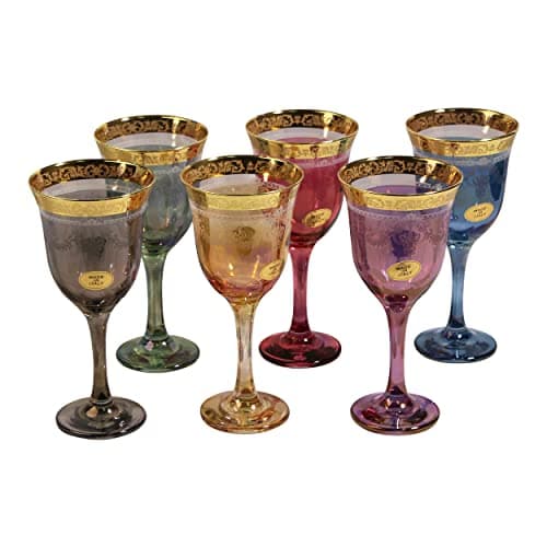 Multicolor Corona Wine Goblets (Set of 6)
