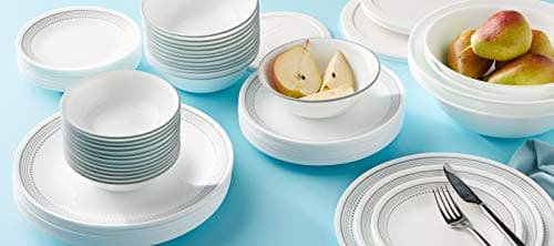 Corelle Vitrelle Mystic Gray 78-Piece Dinnerware Set