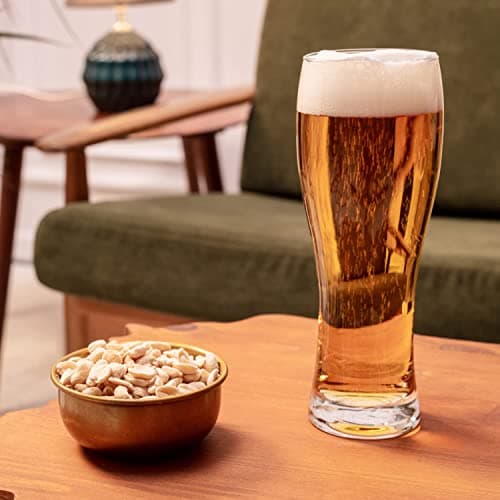 Set of 6 Krosno Tall Beer Pint Glasses - 16.9 oz - Chill Collection - Dishwasher Safe - Made in Europe