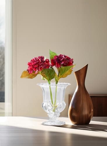 Serene Spaces Large Glass Urn, 9" Tall, 7" Diameter, Wedding Event Centerpiece
