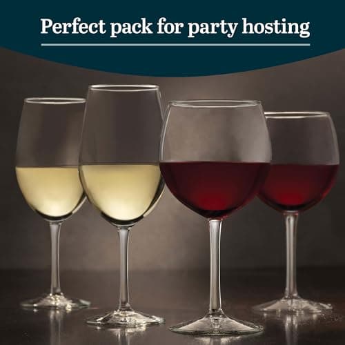 Libbey Vineyard Reserve Red & White Wine Glass Set, Lead-Free Party Gifts