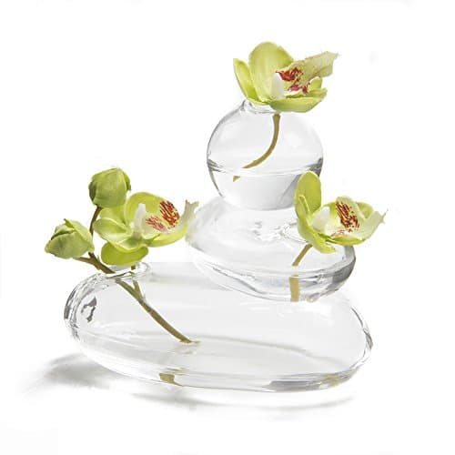 CHIVE Hudson Rockpile Clear Glass Multi-Chambered Flower Vase