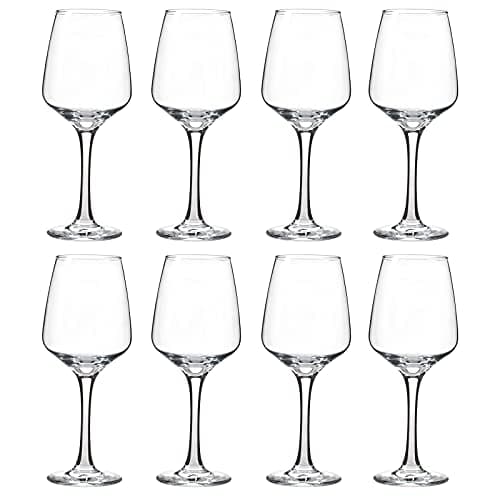 YANGNAY 12 Oz Red & White Wine Glasses, Set of 8, Dishwasher Safe