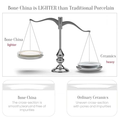 Crown Series 16PC Fine Bone China Dinnerware Set with Gold Plating