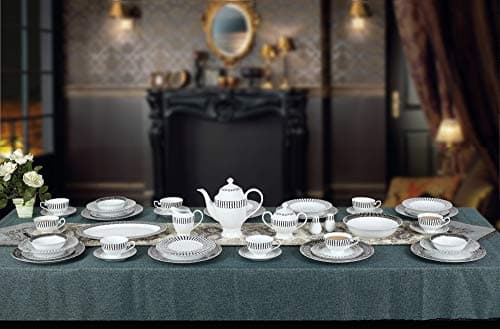 Lorren Home Trends Fiesta-57 Dinnerware Set for Entertaining