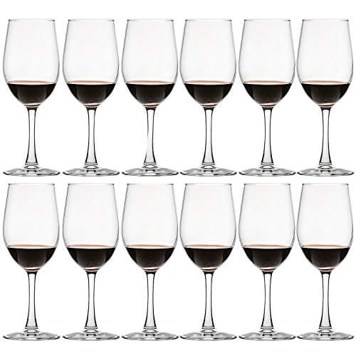 12-Ounce Classic Red/White Wine Glasses - UMI UMIZILI Party Set