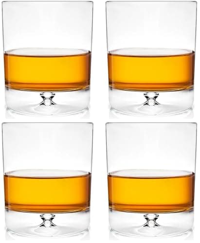 Ravenscroft Crystal 4-Piece Double Old Fashioned Glass Set | 11 oz | Lead-Free | Dishwasher Safe | Perfect Gift