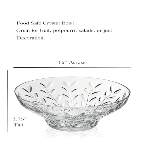 RCR by Lorren Home Trends Laurus Crystal Round Bowl, One Size
