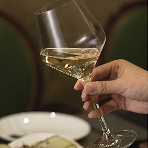 Lead-Free Premium Crystal White & Red Wine Glasses, Hand Blown Italian Style, 6 Pack(16oz)