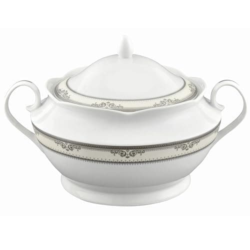Lorren Home Trends 4.25 Qt Porcelain Souptureen with Lid Victoria