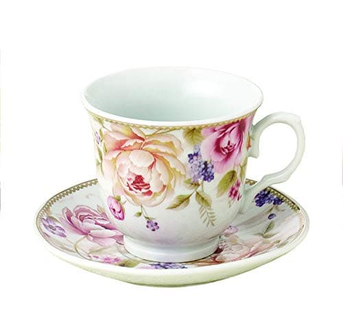 Lorren Home Trends Cups and Saucers, Pink
