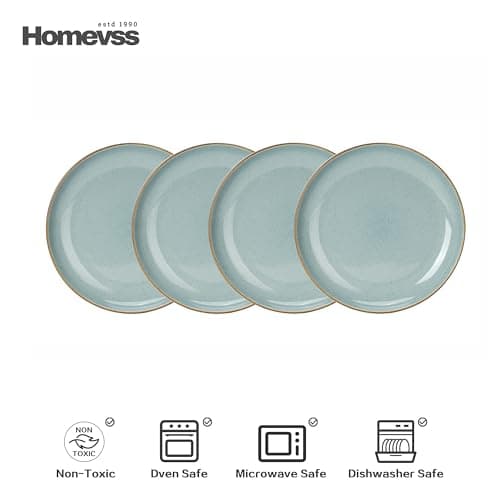 Eur-Nordic Shiny Glaze Grey Dinnerware Set with Speckle Effect
