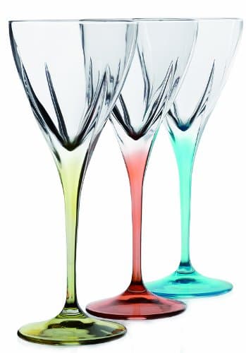 Multicolor Fusion Crystal Water Goblet Set