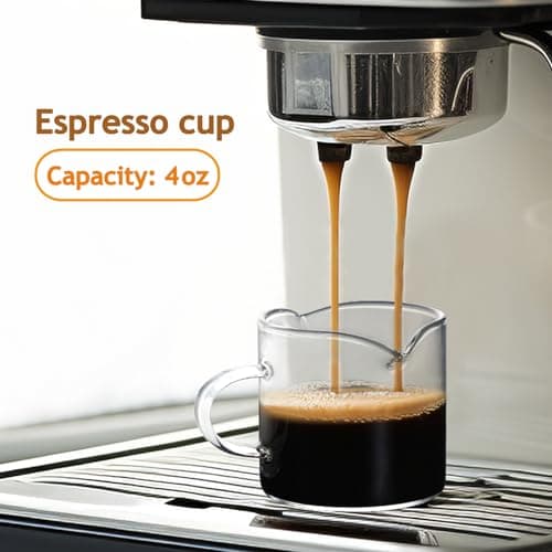 Set of 2 Unique 4oz Espresso Shot Glasses for Espresso Machine Users