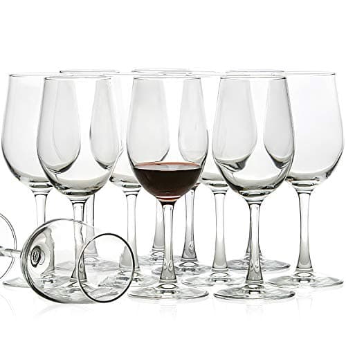 12-Ounce Classic Red/White Wine Glasses - UMI UMIZILI Party Set