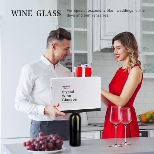 CUBLESS Long Stem Red Wine Glasses Set of 6, 20 oz