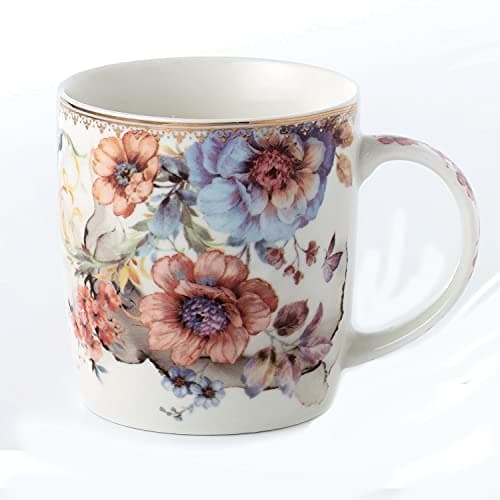 Refined title: Lorren Home Trends Blue Mugs