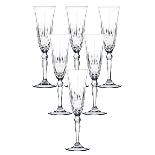 Lorren Home Trends Crystal Melodia Double Old Fashioned Glass Set — Amber