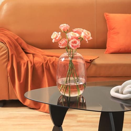 Large Glass Vase for Living Room, Dining Table, Shelf
