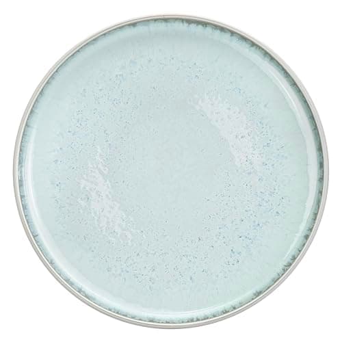 Modern Beige and Blue 32-Piece Stoneware Dinnerware Set - Scratch Resistant & Dishwasher Safe — light / beige-blue