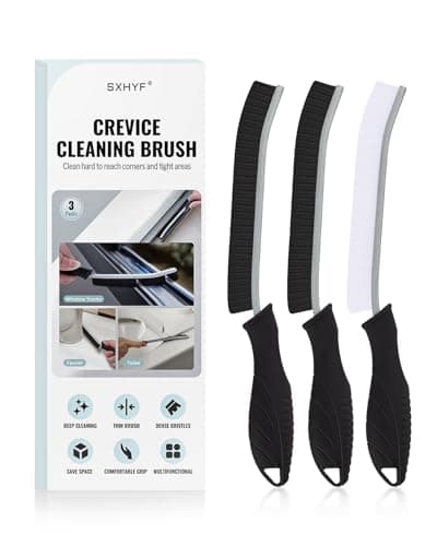 SXhyf Hard Bristle Crevice Cleaning Brush - Multifunctional Gap Scrubber for Home, Bathroom, Kitchen, Windows, Faucets,