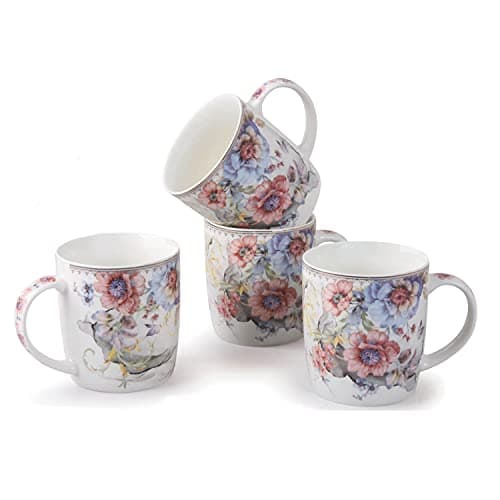 Refined title: Lorren Home Trends Blue Mugs
