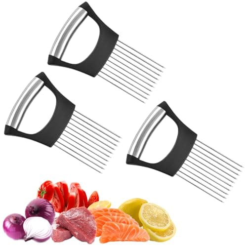 Stainless Steel Onion Slice Holder & Tomato Cutter, Multi-Purpose Kitchen Chopper (A-1Pcs) — A-3Pcs