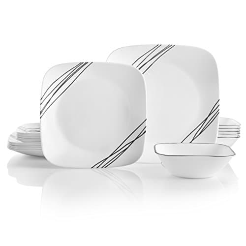 Corelle Vitrelle Timber Shadows 18-Piece Service for 6 Dinnerware Set — Simple Sketch