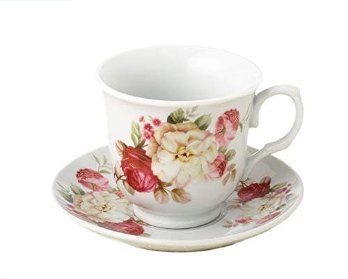 Lorren Home Trends Cups and Saucers, Red
