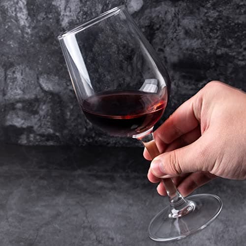 Shock Resistant Tempered Wine Glass Set for Red & White Wine (Set of 8, 15.5 oz)