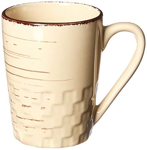 Lorren Home Trends Buttercup Distressed Weave 16 Piece Dinnerware Set