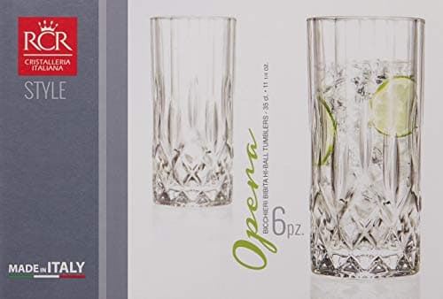 High Ball Water Glasses, 6 Count