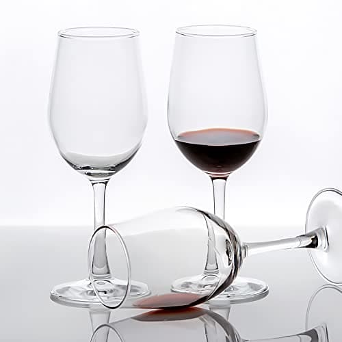 Crest Elegant Red Wine Glasses - Set of 8 for Party, Wedding (11.2oz)