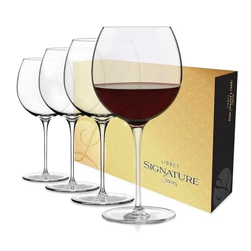 Libbey Signature Kentfield Curvature Wine Glass Set, Red & White, 4-Piece Gift Set — Kentfield Balloon Gift Box