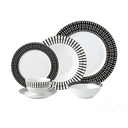 24-Piece Fine China Dinnerware Set, Service for 4 by Lorren Home Trends