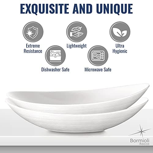 Bormioli Rocco Prometeo 6-Piece Pasta Bowl Set, Curved Design