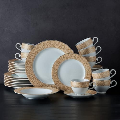 Mikasa Parchment Gold 40-Piece Dinnerware Set for 8