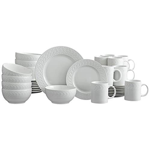 Pfaltzgraff Sylvia 32-Piece White Dinnerware Set for 8