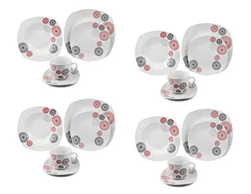 Lorren Home Trends Dinner Sets for Gatherings, Black, One Size