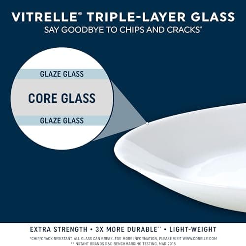 Corelle Anders Vitrelle 18 Piece Glass Dinnerware Set for 6