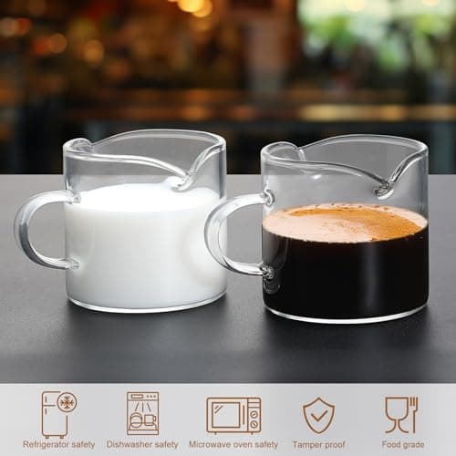 Set of 2 Unique 4oz Espresso Shot Glasses for Espresso Machine Users