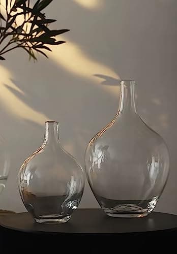 20" Clear Glass Vase for Pampas Grass & Home Decor