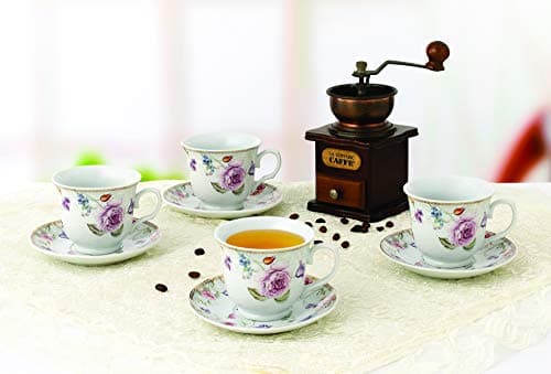 Lorren Home Trends 230-2020 Cups and Saucers, Purple