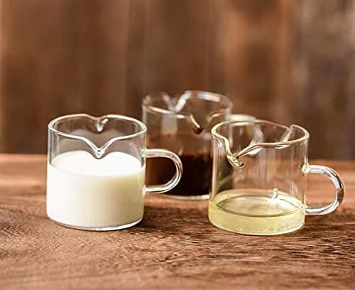 BCnmviku Clear Glass Shot Glasses with Double Spouts (2 Pack)