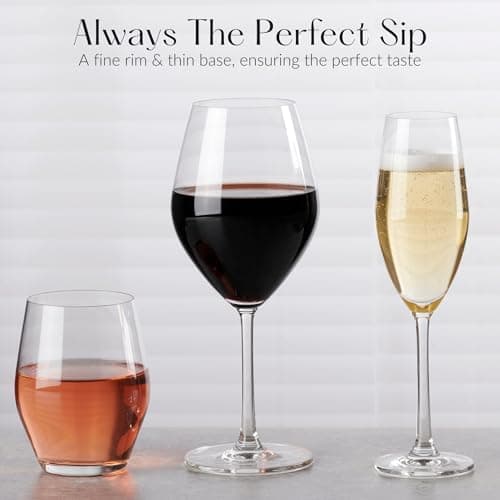Anchor Hocking Sondria Red Wine Glasses, Set of 8, 21 Ounce