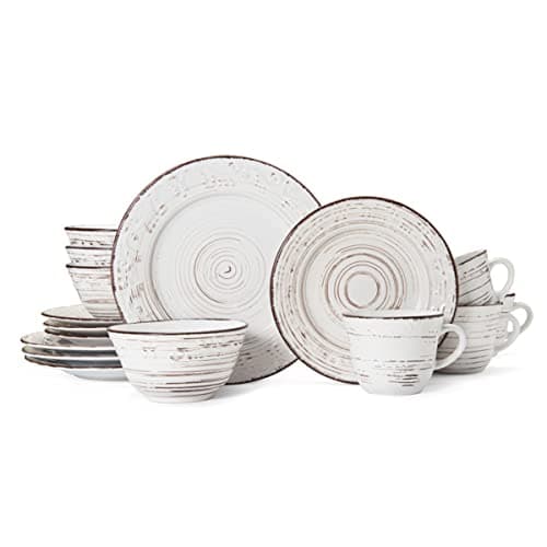 Pfaltzgraff Trellis White 16-Piece Dinnerware Set for 4