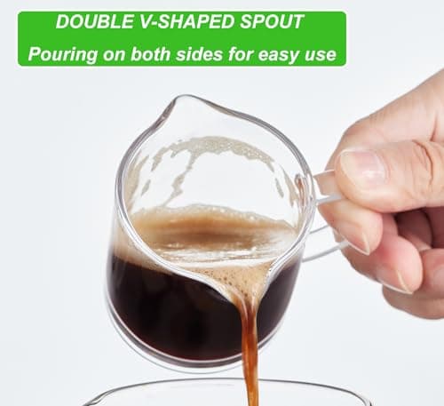 4-Piece Clear Glass Espresso Cups with Handles