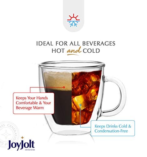 Double Wall Insulated Espresso Mugs (Set of 2) - 5.4-Ounces