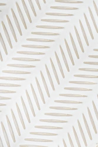 12-Piece Elegant Stoneware Dinnerware Set for 4, Microwave & Dishwasher Safe — Feather Leaf Pattern