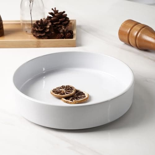Stoneware Celina Bowl Set, 4-Piece White Pasta Bowls for Kitchen